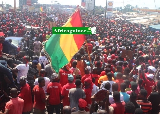 Une mobilisation du FNDC à Conakry,  images d'archives