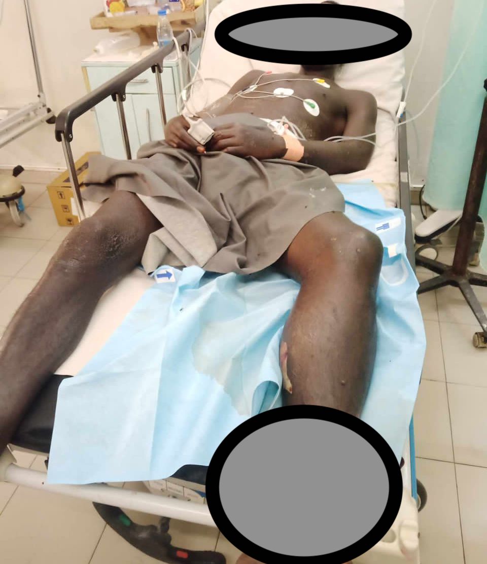 Un rescapé alité à l'hôpital