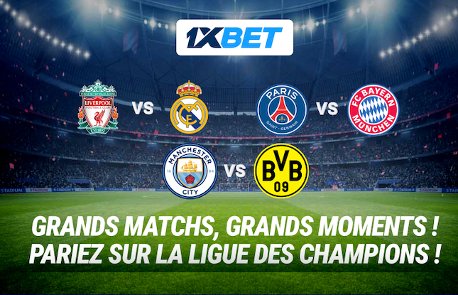 Pariez sur les meilleurs matchs de la 4e journée de Ligue des champions sur 1xBet !